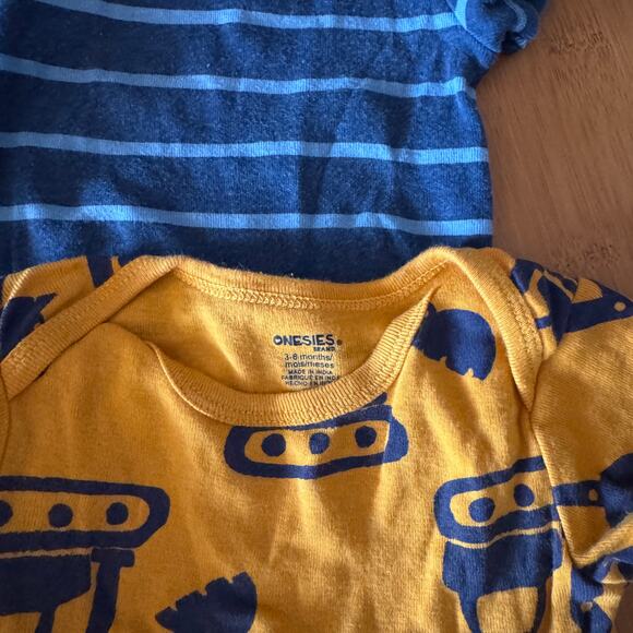 Baby Boy One Piece Bundle 3-6 months trucks construction car short sleeve - Picture 4 of 4